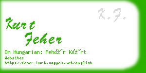 kurt feher business card